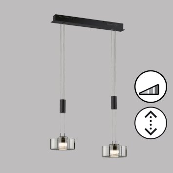 Fischer & Honsel Lavin Hanglamp LED Zwart, 2-lichts