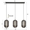 Tub Hanglamp Antraciet, 3-lichts