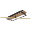 Globo BEATRIX Plafondlamp LED houtlook, Zwart, 2-lichts