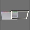 Leuchten Direkt RENDA Plafondlamp LED Zilver, 2-lichts, Afstandsbediening, Kleurwisselaar