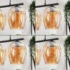 Vevino Hanglamp Glas 20cm Amber, 3-lichts