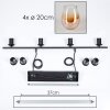 Vevino Hanglamp Glas 20cm Duidelijk, 4-lichts