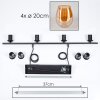 Vevino Hanglamp Glas 20cm Amber, 4-lichts