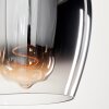 Vevino Hanger Glas 15 cm Chroom, Duidelijk, Rookkleurig, 1-licht
