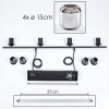 Lauden Hanglamp Glas 15 cm Rookkleurig, 4-lichts