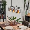 Vevino Hanglamp Glas 15 cm Chroom, Duidelijk, Rookkleurig, 3-lichts