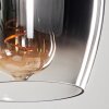 Vevino Hanglamp Glas 15 cm Chroom, Duidelijk, Rookkleurig, 3-lichts