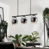 Vevino Hanglamp Glas 15 cm Chroom, Duidelijk, Rookkleurig, 3-lichts