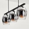 Vevino Hanglamp Glas 15 cm Chroom, Duidelijk, Rookkleurig, 3-lichts