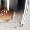 Vevino Hanglamp Glas 15 cm Chroom, Duidelijk, Rookkleurig, 4-lichts