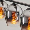Vevino Hanglamp Glas 15 cm Chroom, Duidelijk, Rookkleurig, 4-lichts