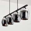 Vevino Hanglamp Glas 15 cm Chroom, Rookkleurig, 4-lichts