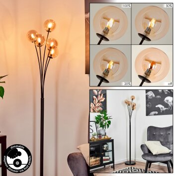 Bernado Staande lamp Zwart, 5-lichts