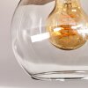 Montgomery Plafondlamp Glas 15 cm Natuurlijke kleuren, Zwart, 3-lichts