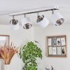 Tibro Plafondlamp Zilver, Wit, 4-lichts