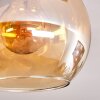 Montgomery Plafondlamp Glas 15 cm Zwart, 3-lichts