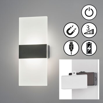 FHL easy Magnetics Muurlamp LED Zwart, 1-licht