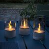 Brilliant Bougie Tafellamp voor buiten set van 3 LED Grijs, 1-licht