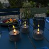 Brilliant Bougie Tafellamp voor buiten set van 3 LED Grijs, 1-licht