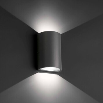 Faro Barcelona Lace Buiten muurverlichting LED Antraciet, 2-lichts