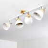 Banjul Plafondlamp Hout licht, Wit, 4-lichts