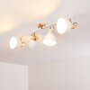 Banjul Plafondlamp Hout licht, Wit, 4-lichts