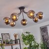 Gastor Plafondlamp Zwart, 7-lichts