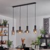 Classon Hanger houtlook, Zwart, 4-lichts