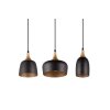 Trio Chiraz Hanglamp Zwart, 3-lichts