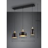 Trio Chiraz Hanglamp Zwart, 3-lichts