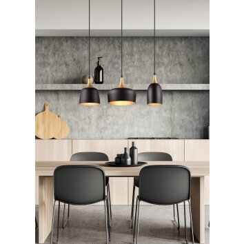 Trio Chiraz Hanglamp Zwart, 3-lichts