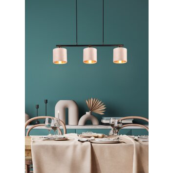 Trio JULIETA Hanglamp Zwart, 3-lichts