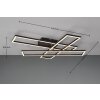 Reality Corso Plafondlamp LED Zwart, 1-licht, Afstandsbediening