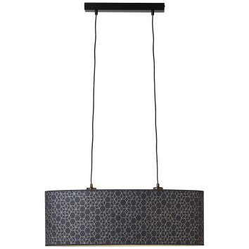 Brilliant Galance Hanglamp Zwart, 2-lichts