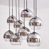 Koyoto Hanger - Glas Chroom, Duidelijk, Rookkleurig, 8-lichts