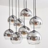 Koyoto Hanger - Glas Duidelijk, Rookkleurig, 8-lichts