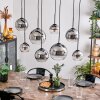 Koyoto Hanger - Glas Chroom, Duidelijk, Rookkleurig, 8-lichts