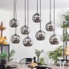 Koyoto Hanger - Glas Chroom, Rookkleurig, 8-lichts