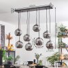 Koyoto Hanger - Glas Chroom, Rookkleurig, 8-lichts