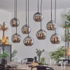 Koyoto Hanger - Glas Chroom, Rookkleurig, 8-lichts