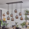 Koyoto Hanger - Glas Chroom, Rookkleurig, 8-lichts