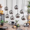Koyoto Hanger - Glas Chroom, Rookkleurig, 8-lichts