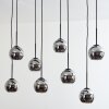 Koyoto Hanger - Glas Chroom, Rookkleurig, 8-lichts