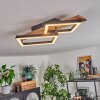 Cascada Plafondlamp Bruin, houtlook, Zwart, 1-licht