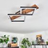 Cascada Plafondlamp Bruin, houtlook, Zwart, 1-licht