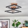 Cascada Plafondlamp Bruin, houtlook, Zwart, 1-licht