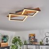 Cascada Plafondlamp Bruin, houtlook, Zwart, 1-licht