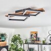 Cascada Plafondlamp Bruin, houtlook, Zwart, 1-licht