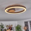 Cascada Plafondlamp LED Bruin, houtlook, Zwart, 1-licht