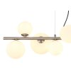 Globo RIHA Hanger LED Nikkel mat, 9-lichts